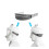 2 Pack Replacement Headgear Strap for /P30i CPAP Nasal Mask Replace Part, Adjustable Strap 3