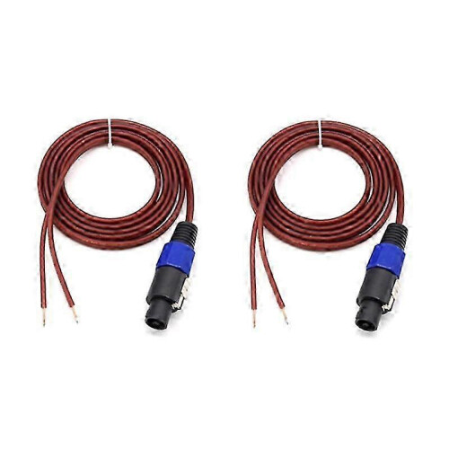 2Pcs Speakon Speaker Cable Bare Wire Open End Cable, Speakon to Speaker Wire Audio Cord Amplifier C 1