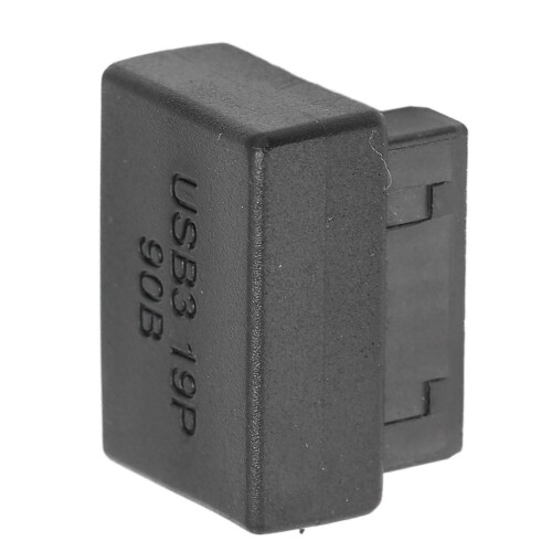 USB Front Panel Adapter, Front Panel Socket, 90?? Elbow, USB 3.0 19 Pin to 20 Pin Adapter for PC Motherboard, Type B 2