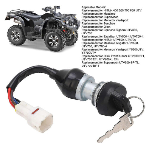 Ignition Key Switch 372001150 Compatible with HiSUN 700 800 UTV 2