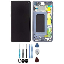 LCD-Bildschirm & Touchscreen - SAMSUNG - Galaxy S10 G973F - Blau - Auf Rahmen montiert - Original