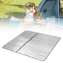Picknickdecke 240x240 cm Aluminium feuchtigkeitsbeständig 94,5 Zoll