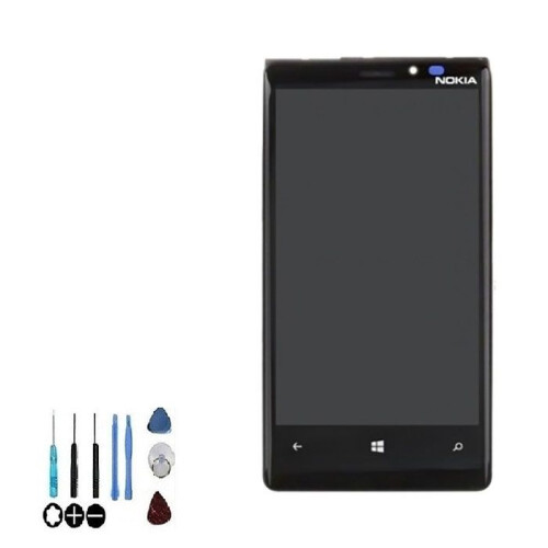 Nokia Écran LCD et vitre tactile - NOKIA - Lumia 920 - Noir - Assemblés sur châssis - Remplacement complet