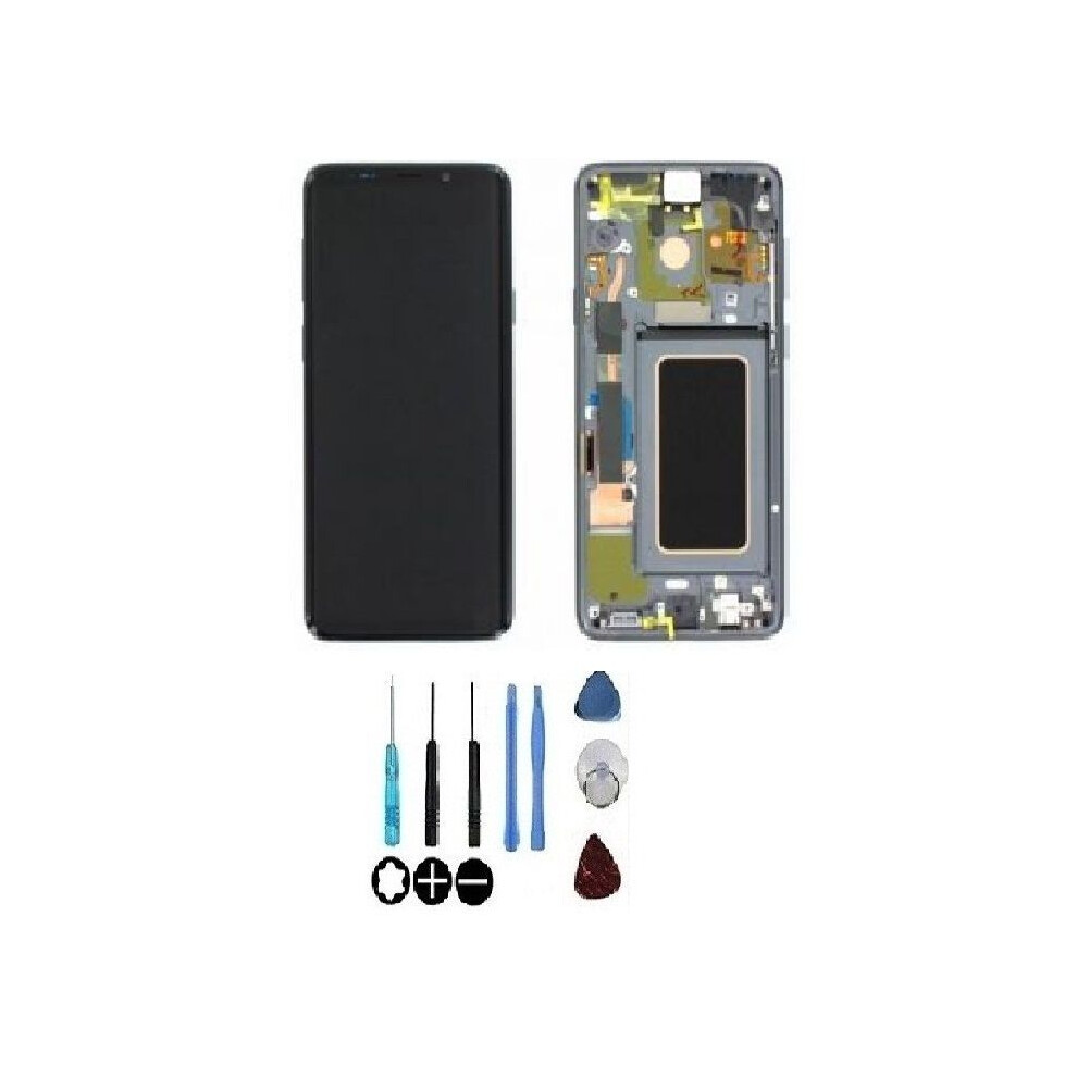Lcd-Bildschirm + Touchscreen - Galaxy S9+ G965f - Grau - Auf Rahmen Montiert - Original Samsung 3000000017920