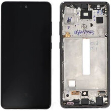 Komplettes schwarzes LCD-Display für Samsung Galaxy A52S 5G (A528B) mit Chassis
