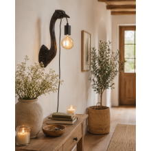 Ostrich Wall Lamp Resin Sculptural Sconce Vintage Style Lighting