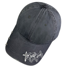 Adjustable Embroidery Pattern Baseball Hat Adult-Dark Grey