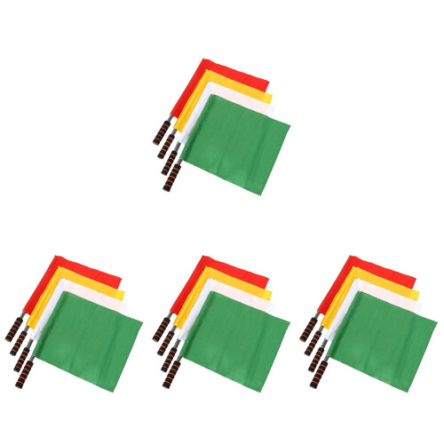 16Pièces Drapeaux Colorés Pour Arbitre Usage Extérieur