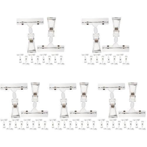 50Pièces Mini Clips Ajustables Double Face Supports
