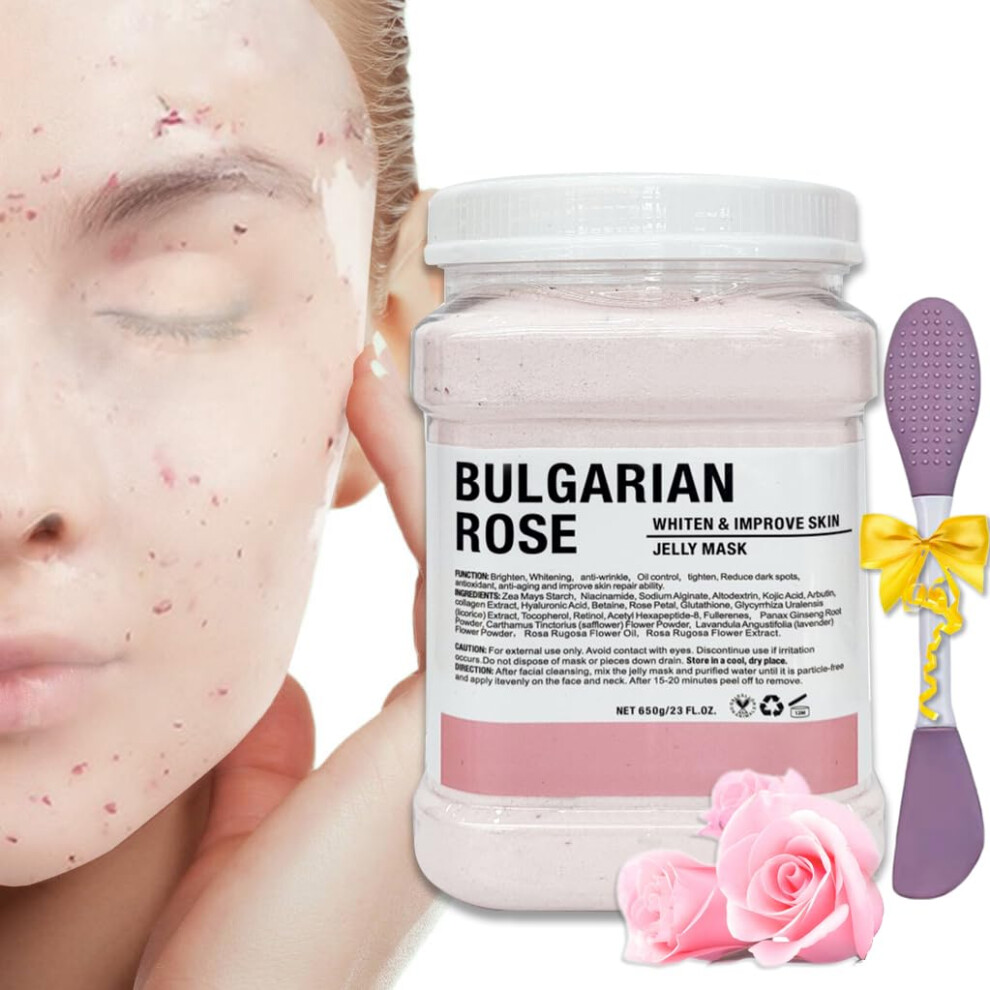 Ouhans Jelly Mask Powder For Facials Care,Rose Petals Gel Jelly Face Mask,Professional Peel Off Rubber Mask,Hydrating Jelly Mask,Diy Spa Mask With Dou