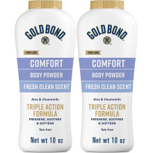 Gold Bond Ultimate Komfort Körperpuder 10 oz. (2er-Pack), Talkfreies Gel mit Aloe & Kamille