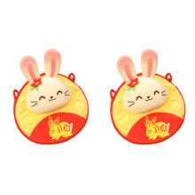 2Pcs Retro Style Rabbit Coin Bag Spring Festival Storage