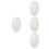 4Pcs Beige Oval Paper Lantern Shade Foldable Lightweight Hanging Lamp 1