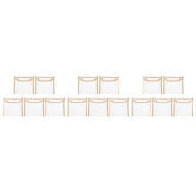 15Pcs Clear PVC Multi-Use Pencil Pouch Spacious Stationery Storage Bag