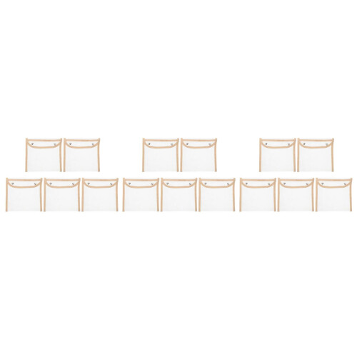 15Pcs Clear PVC Multi-Use Pencil Pouch Spacious Stationery Storage Bag