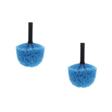 2Pcs Blue Cobweb Duster Brush Head for Ceiling Fan and Window Cleaning
