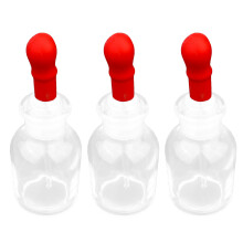 3Pcs Transparent Glass Dropper Bottles Refillable for Essential Oils
