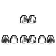 8Pcs Black Iron Wire Cage Light Shades Mini Bird Nest for Room