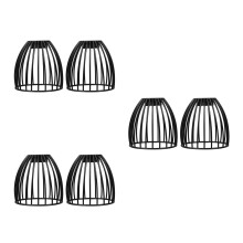 6Pcs Black Iron Birdcage Lamp Shades for Kitchen and Bedroom