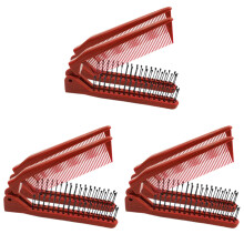 6Pcs Mini Red Folding Travel Hair Brush Compact Brush for Home Use
