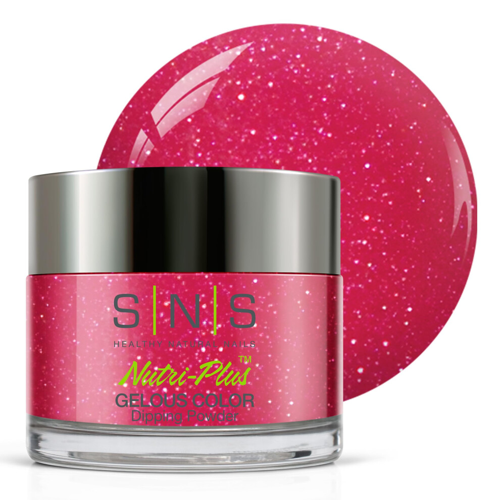 Sns Healthy Natural Sns Nail Dip Powder, Gelous Color Dipping Powder - Sophia (Pink, Shimmer) - Long-Lasting Dip Nail Color Lasts 14 Days - Low-Odor & No Uv Lamp Required