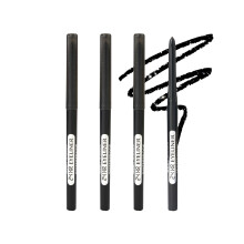 Ruby Kisses Bleistift-Eyeliner, nachfüllbar, wasserfest, wischfest, hochpigmentiert, 24H langanhaltend (Glitzer Schwarz)