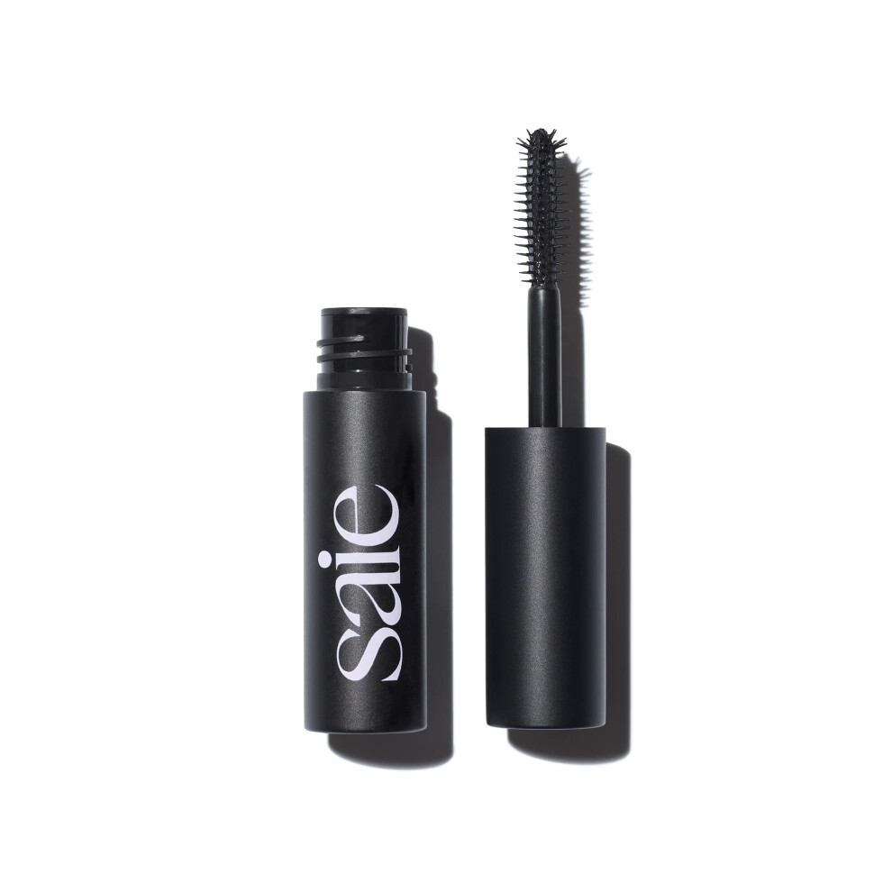 Saie Mini Mascara 101 - Buildable + Lash Lengthening Mascara For Volumized Lashes - Strengthening, Clean Mascara - Formulated With Nourishing Ingredie