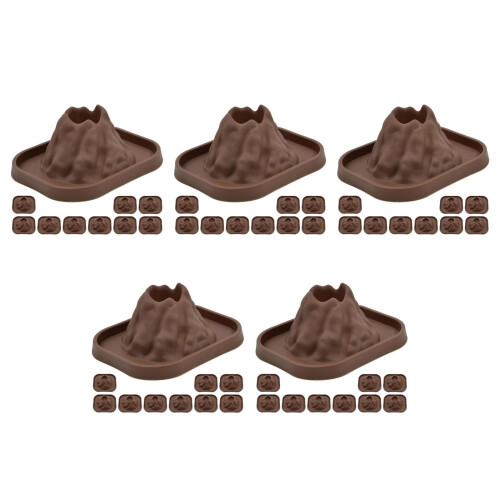 50Pcs Plastic Volcano Model Kit Light Brown for Science Projects