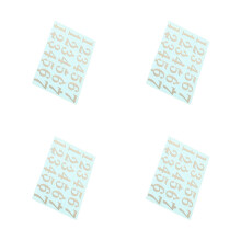 4Pcs Coffee Paper Music Stickers Gold Foil 3D Notes for Instruments