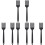 8Pcs Black Silicone Forks for Food Cooking Practical Kitchen Gadgets 1