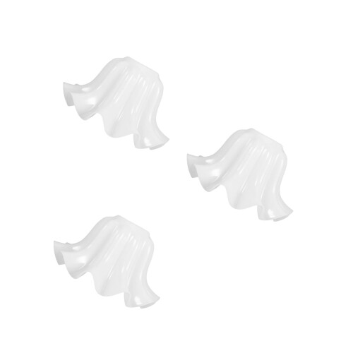 3Pcs White Flower-Shaped Plastic Lamp Shade Replacement for Home Use