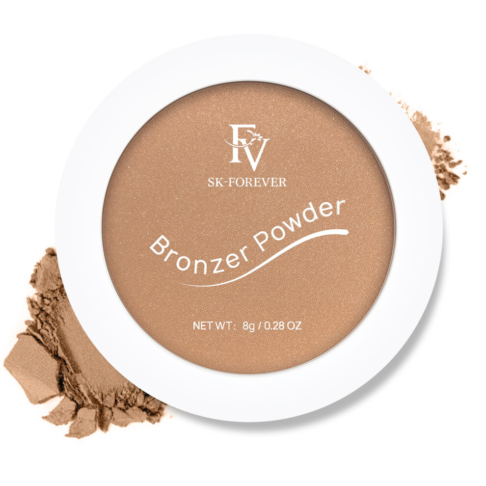 Fv Bronzing Powder, Long Lasting Talc-Free Silky Bronzer Powder, Sunkissed Natural Glow Matte Finish, Waterproof Bronzers For Women (Deep Bronzer, 0.2