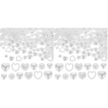 2Pcs Elegant White Nail Gems for Women Nail Art and Manicure Supplies