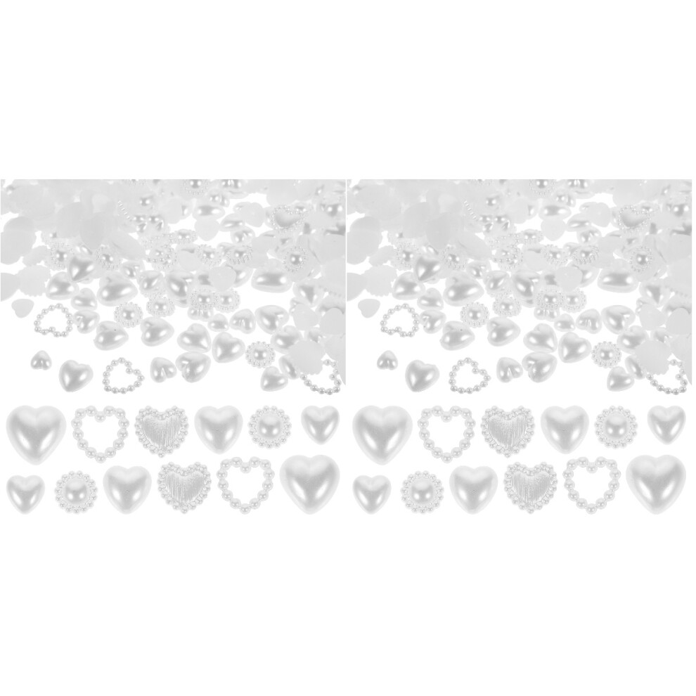 Aboofan 2Pcs Elegant White Nail Gems For Women Nail Art And Manicure Supplies