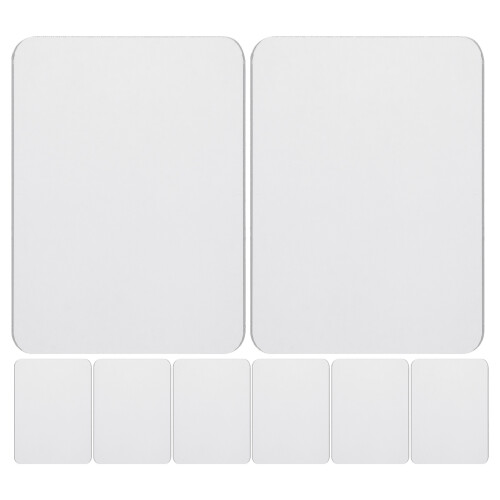 8Pcs Acrylic Silver Mirror Phone Stickers for Cell Case Accessories
