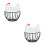 2Pcs Multi-Color Iron Egg Holder for Kitchen Farmhouse Style Storage 1