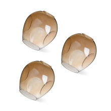 3Pcs Creative Glass Lampshade Light Brown Floor and Table Lamp Cover