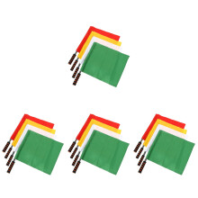 16Pcs Colored Referee Hand Flags Durable Small Signal Flags for Sports