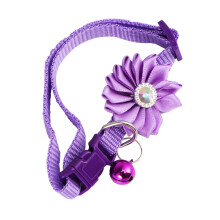 1 Pièce Collier Violet Pour Chat Pet Avec Clochette