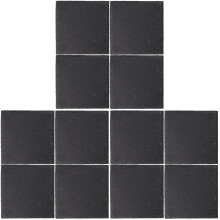 12Pcs Black Retro Drink Coasters Decorative Anti-Skid Cup Mats