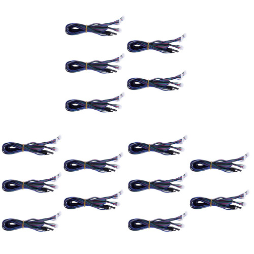 15Pcs Stepper Motor Extension Line Cable for 3D Printer Black White