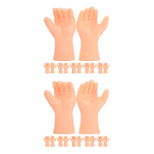 12Paare Flexible Mini Hände Kunststoff Beige Für Puppen DIY Zubehör