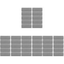 40Pcs Small Grey Metal Blank Signs for Printing and Engraving