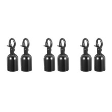 6Pièces Stoppeurs De Corde Métal Noir Pour Barrières Garde-Corps