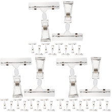 30Pièces Clips Double Face Ajustables Transparente Support Memo