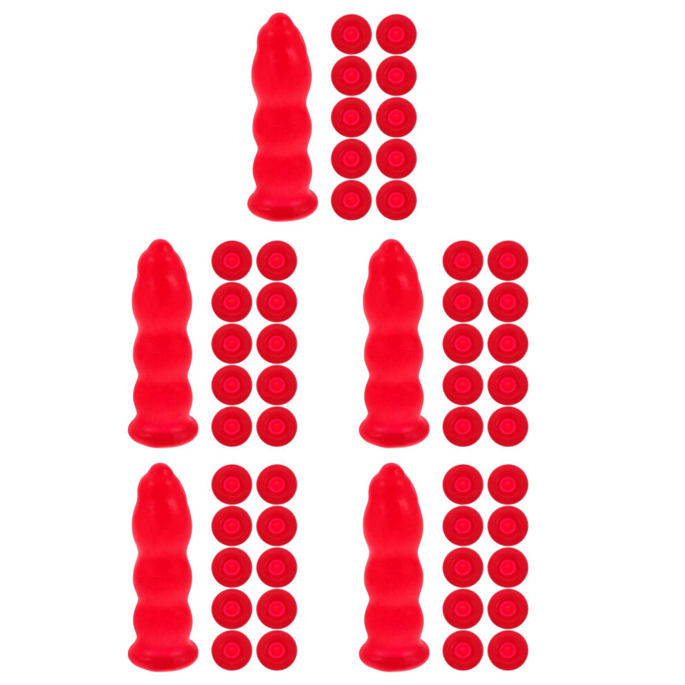175Pcs Latex Caulking Caps Red Sealing Tube Covers Protect Glue Nozzle 3762004008952
