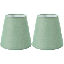 2Pcs Green Fabric Desk Lamp Shades Decorative Clip-on Iron Home Use