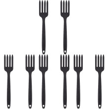 8Pcs Black Silicone Cooking Forks Kitchen Utensils for Fruit