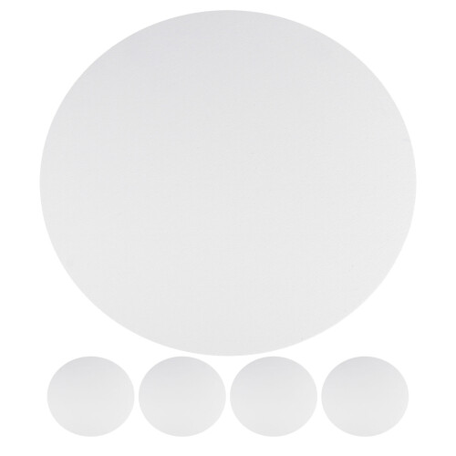 5Pcs Mini Round Art Canvas Boards Cotton White for Home and Studio Use