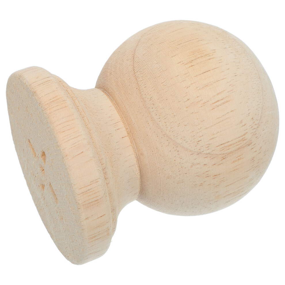 Khaki Wood Carved Bed Post Topper Finial For Elegant Bedroom 3761527190304